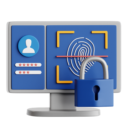 Biometric Security  3D Icon