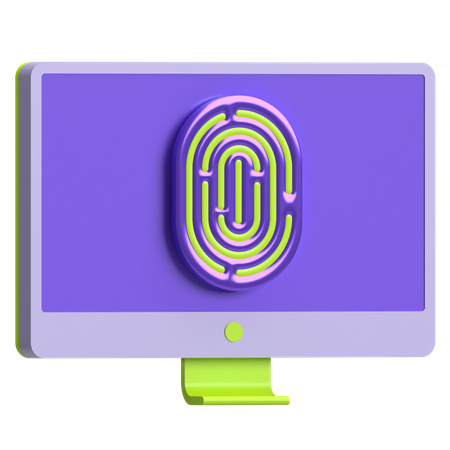Biometric Security  3D Icon
