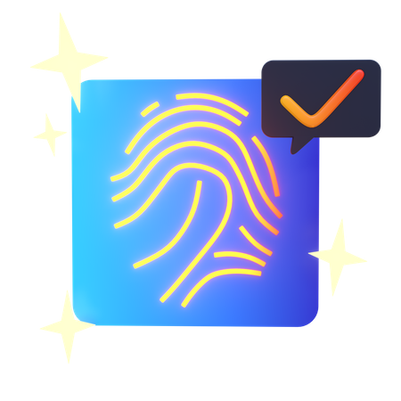 Biometric Security  3D Icon
