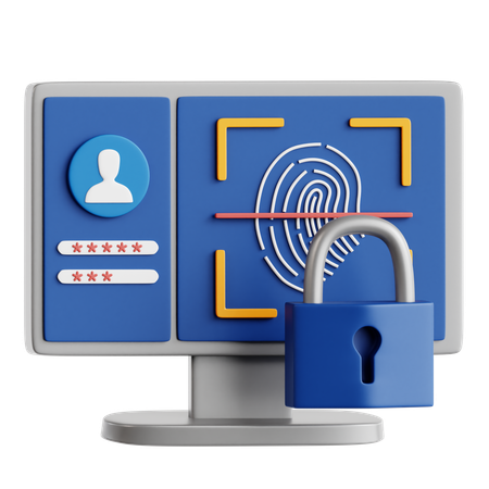 Biometric Security  3D Icon