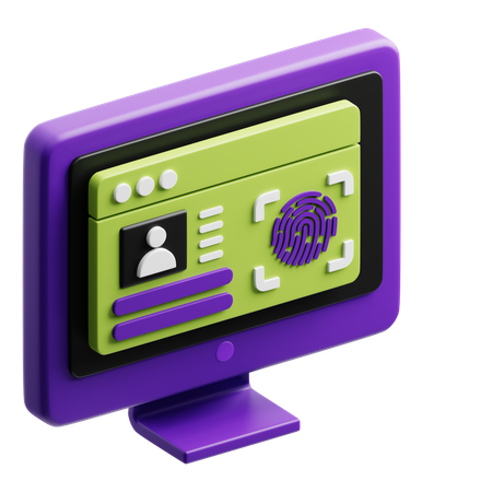 Biometric Security  3D Icon