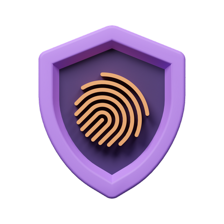 Biometric Security 3D Icon