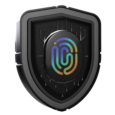 Biometric Shield  3D Icon