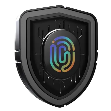 Biometric Shield  3D Icon