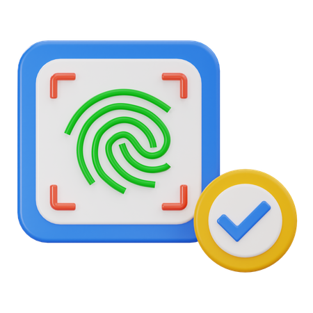 Biometric Verification  3D Icon