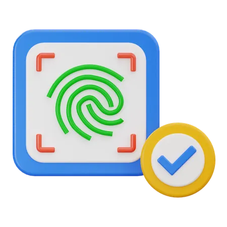 Biometric Verification  3D Icon