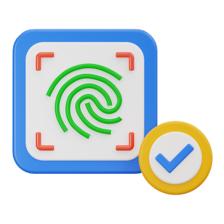 Biometric Verification  3D Icon
