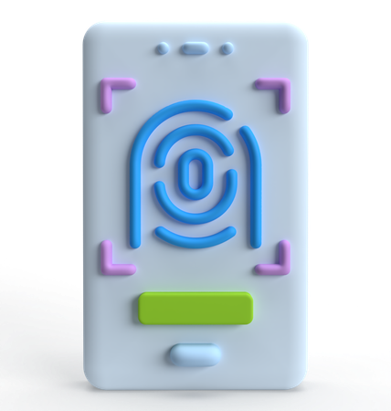 Biométrico  3D Icon