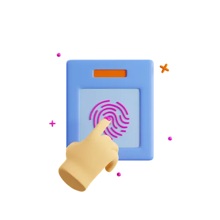 Biométrico  3D Icon