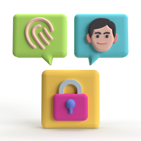 Biométrico  3D Icon