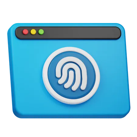 Biometrics Website  3D Icon