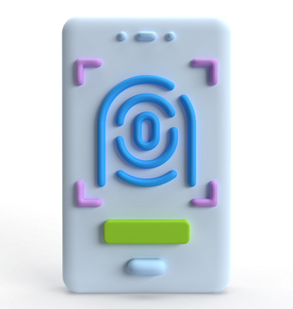 Biométrique  3D Icon