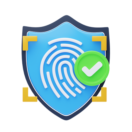 Biometrische Authentifizierung  3D Icon