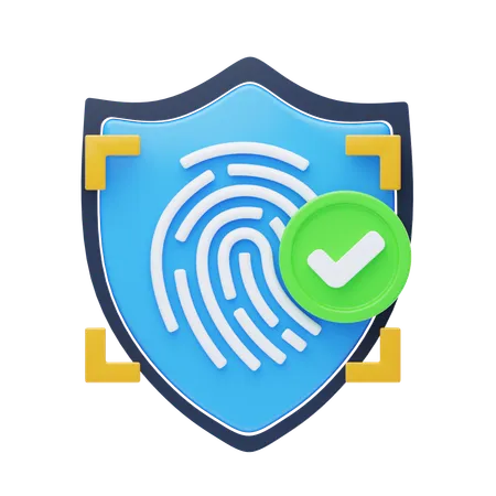 Biometrische Authentifizierung  3D Icon