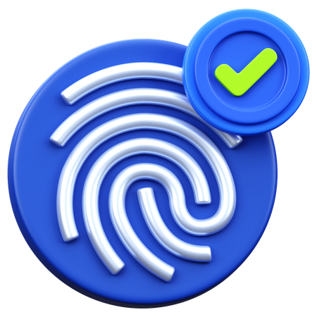 Biometrische Authentifizierung  3D Icon