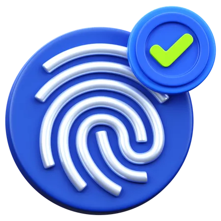 Biometrische Authentifizierung  3D Icon