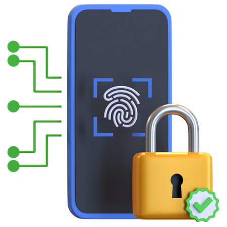 Biometrische Authentifizierung  3D Icon
