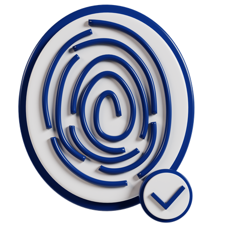 Biometrische Authentifizierung, Zukunftssymbol  3D Icon