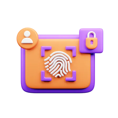 Biometrische ID  3D Icon