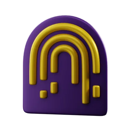 Biometrische Identifizierung  3D Icon