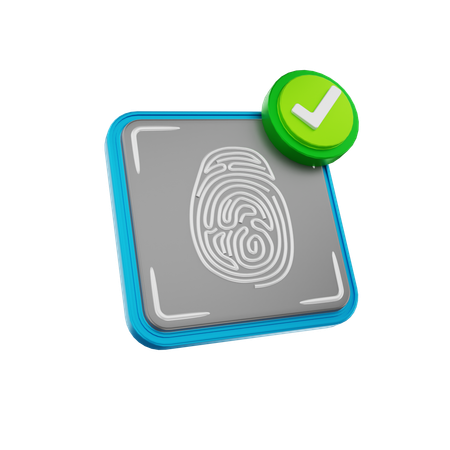 Biometrische Sicherheit  3D Icon