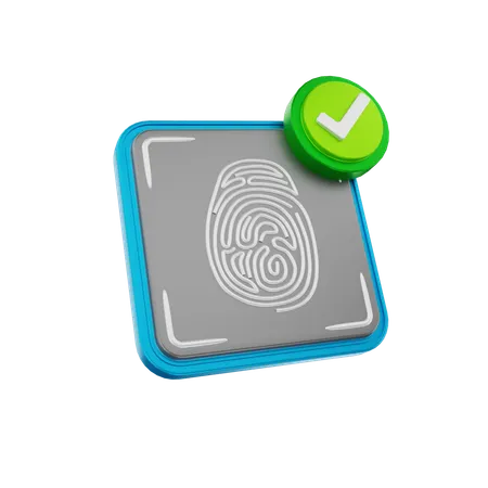 Biometrische Sicherheit  3D Icon