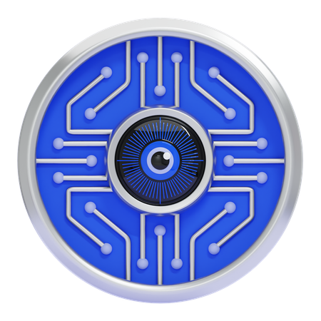 생체 공학 눈  3D Icon