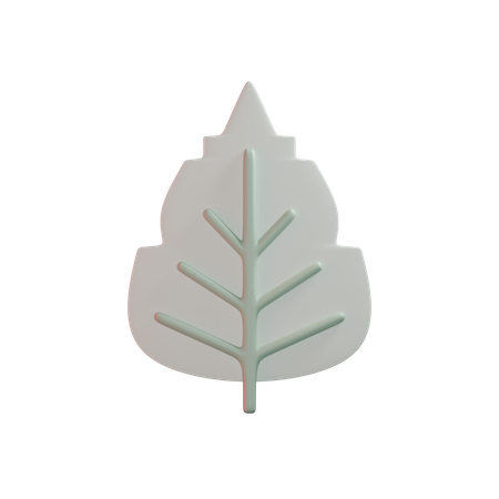 Birch Leaf  3D Icon