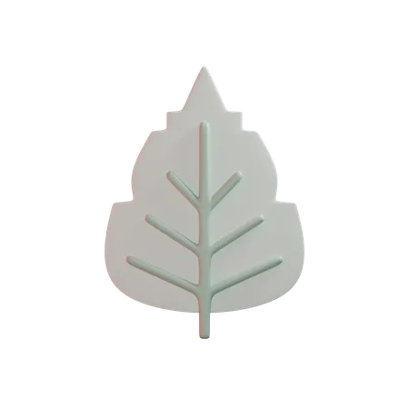 Birch Leaf  3D Illustration