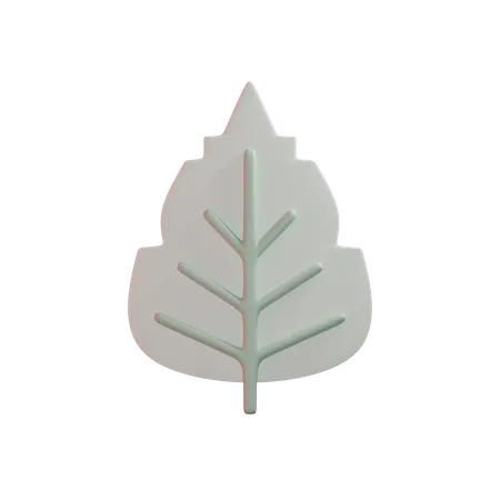 Birch Leaf 3D Illustration