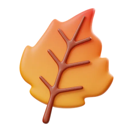 Birches Leaf  3D Icon
