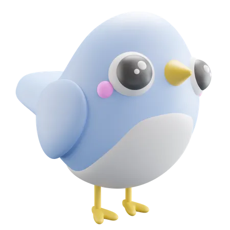 Bird Blue  3D Icon