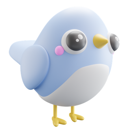 Bird Blue  3D Icon