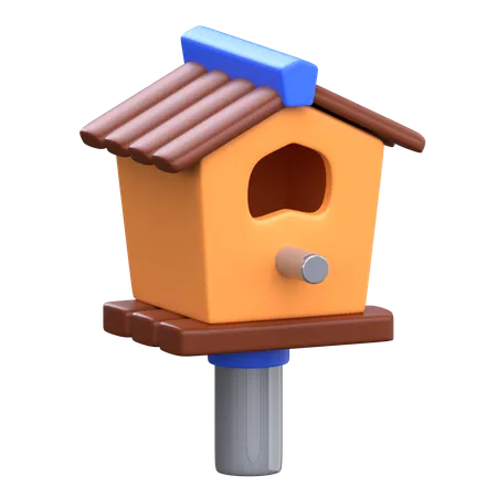 Bird House 3 D Pet Shop Icon 3D Icon