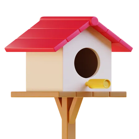 3 D Bird House Illustration 3D Icon
