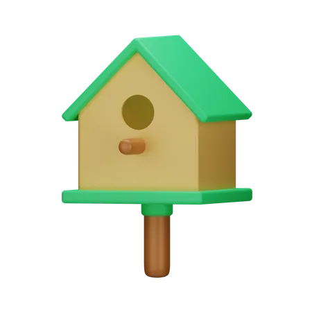 Bird House 3 D Spring 3D Icon