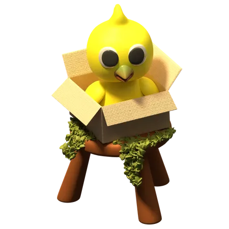 Bird In Box  3D Icon