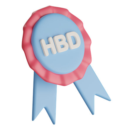 Birthday Badge  3D Icon