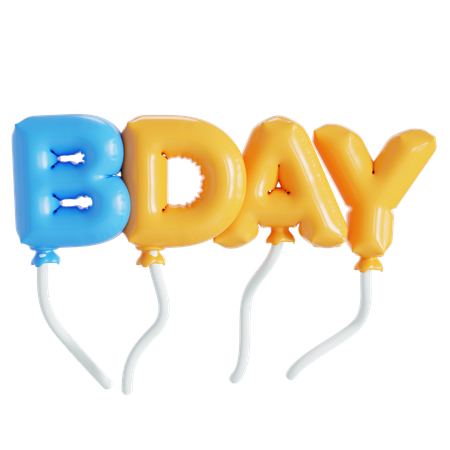 Birthday balloon  3D Icon