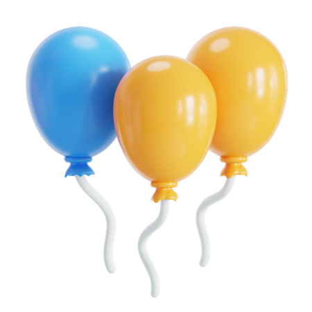 Birthday balloons  3D Icon