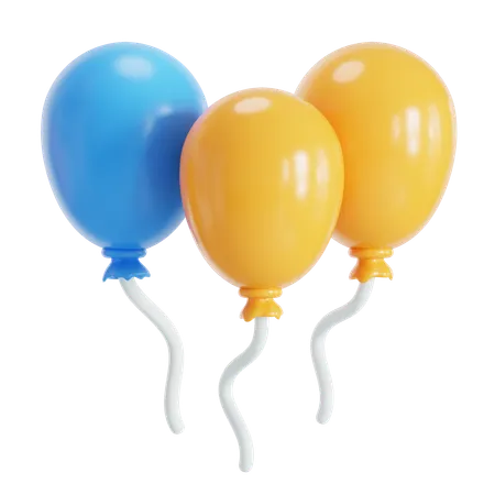 Birthday balloons  3D Icon