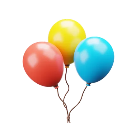Birthday Balloons  3D Icon