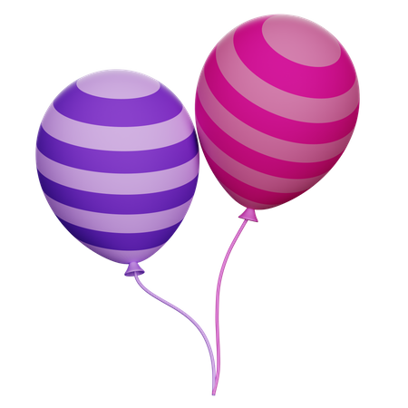 Birthday Balloons  3D Icon