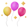 3d birthday balloons logo