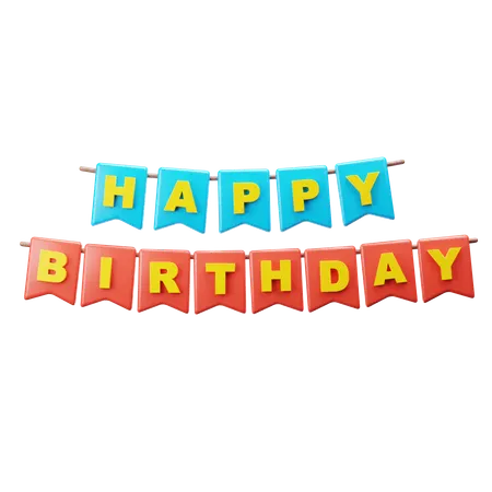 Birthday Banner  3D Icon