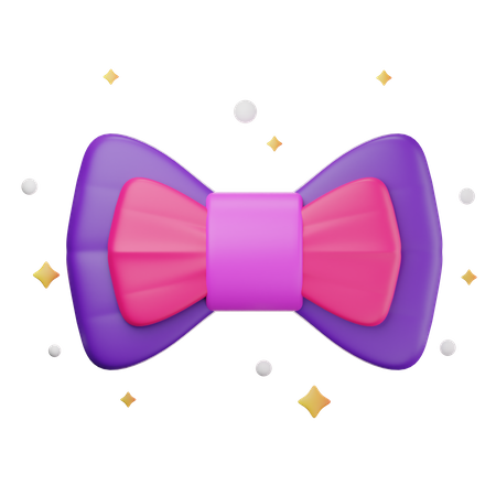 Birthday Bow Tie  3D Illustration