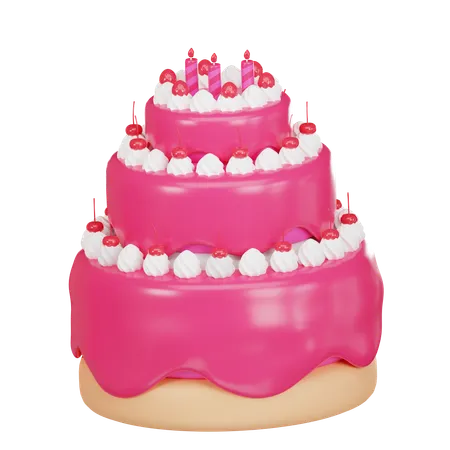 Birthday Cake 3 D Icon 3D Icon