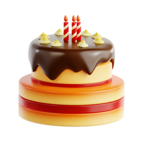 誕生日ケーキ  3D Icon