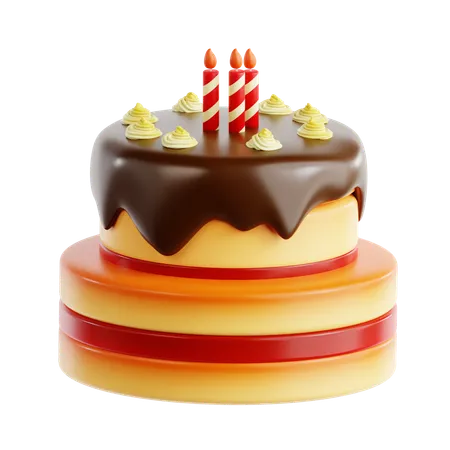 誕生日ケーキ  3D Icon