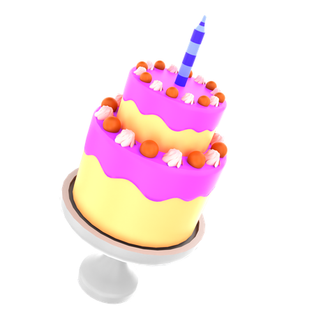 생일 케이크  3D Icon